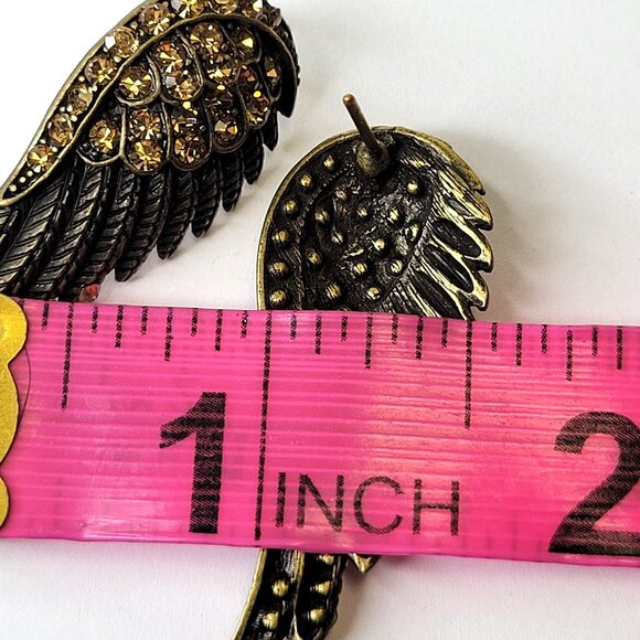 Crystal Wings Earrings - Picture 7 of 10